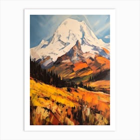 Mont Blanc France 5 Mountain Painting Art Print