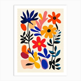 Abstract Floral Print Art Print