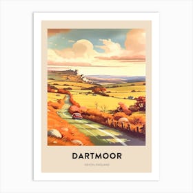 Devon Vintage Travel Poster Dartmoor 3 Art Print