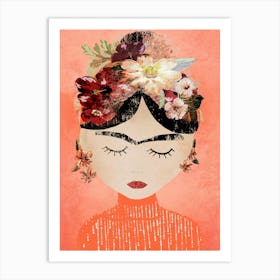 Frida (Peach) Art Print