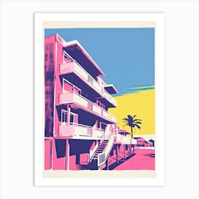 Bondi Beach In Risograph Style 4 Art Print