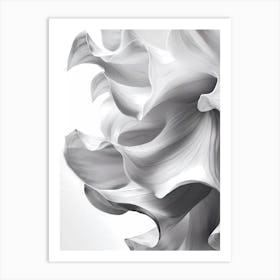 Abstract White Flower Art Print