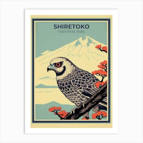 Shiretoko National Park, Japan Vintage Travel Art 1 Art Print