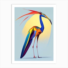 Quetzalcoatlus Primary Colours Dinosaur Art Print