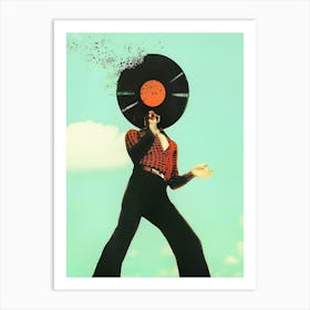 Man With A Record Art Print