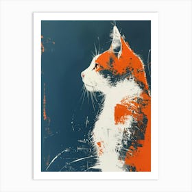 Orange Cat Canvas Print Art Print