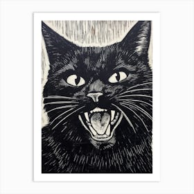 Screaming Cat 1 Art Print