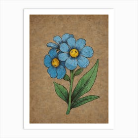 Forget Me Not Flower Art Print