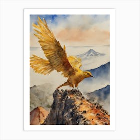 Golden Bird A Art Print