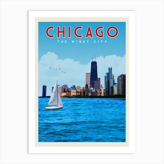 Chicago Illinois Travel Poster Art Print