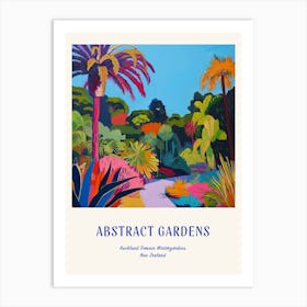 Colourful Gardens Auckland Domain Wintergardens 3 Blue Poster Art Print