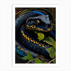 Black Snake Painting Art Print