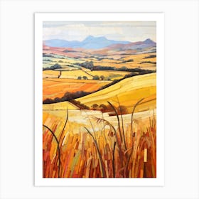 Autumn National Park Painting Brecon Beacons National Park Wales 3 Art Print