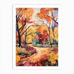 Autumn Gardens Painting Royal Botanic Gardens Sydney 7 Art Print