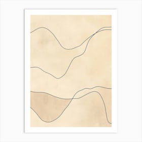 Waves And Lines Art Print