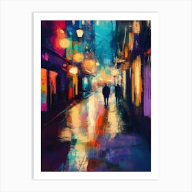 Colorful Night In The City Art Print