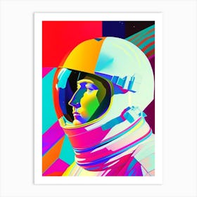 Cosmonaut Abstract Modern Pop Space Art Print