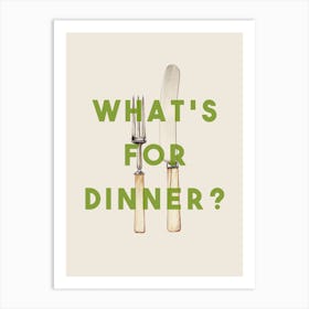 What S For Dinner Art Print