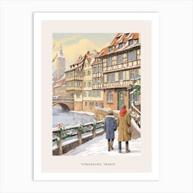 Vintage Winter Poster Strasbourg France 1 Art Print