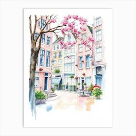 Watercolor Of A City 2 Art Print