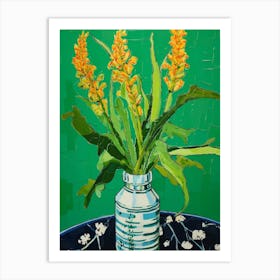 Flowers In A Vase Still Life Painting Kangaroo Paw 4 Art Print