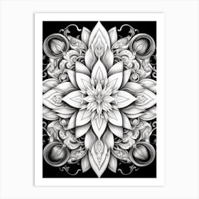 Symmetrical Mandalas Geometric Illustration 28 Art Print
