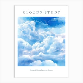 Study Of Clouds Santorini, Greece Art Print