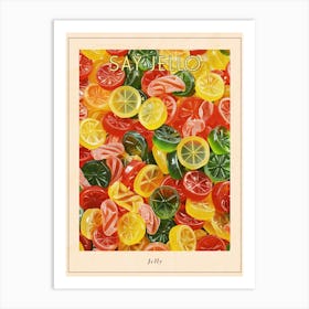 Retro Jelly Candy Pattern Poster Art Print