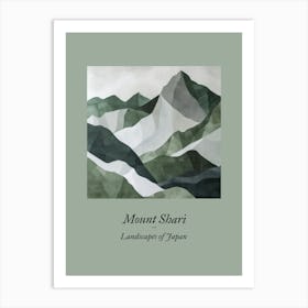 Landscapes Of Japan Mount Shari Art Print