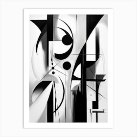 Perception Abstract Black And White 4 Art Print