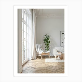 White Living Room Art Print