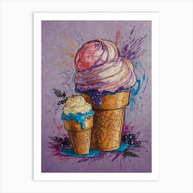 Ice Cream Cones Art Print