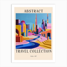 Abstract Travel Collection Poster Dubai Uae 4 Art Print