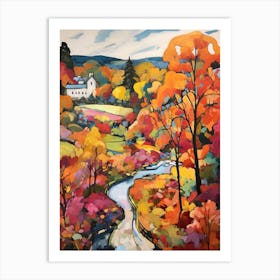 Autumn Gardens Painting Fredriksdal Museum And Gardens Sweden 2 Art Print