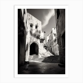 Split, Croatia, Mediterranean Black And White Photography Analogue 4 Art Print