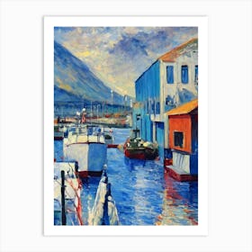 Port Of Novorossiysk Russia Abstract Block harbour Art Print