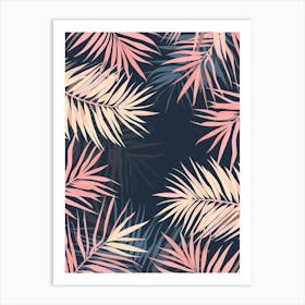 Palm Leaves Seamless Pattern 1 Art Print