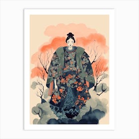 Female Samurai Onna Musha Illustration 14 Art Print