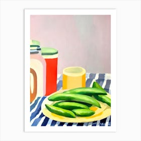 Sugar Snap Peas 2 Tablescape vegetable Art Print