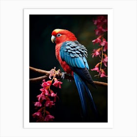 Tropical Elegance: Rosella Bird Wall Poster Art Print