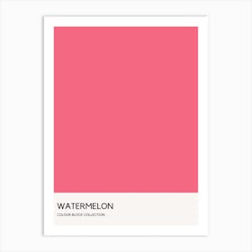 Watermelon Colour Block Poster Art Print