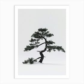 Pine Tree Pixel Illustration 1 Art Print
