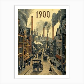 Aihrgdesign A Vintage Poster Of An Industrial City In 1900 Fe 6f7ca424 8dd8 4fd9 A3bc 74c18e4ffc65 2 Art Print