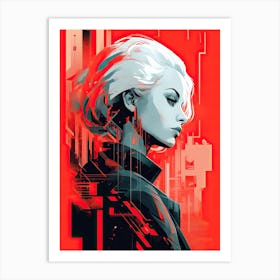 Futuristic Woman Art Print