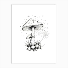 Mushroom Painting 3 Art Print