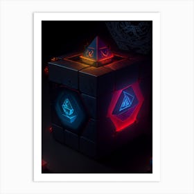 3 Cubes Art Print