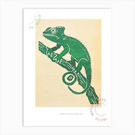 Green Jacksons Chameleon 4 Poster Art Print