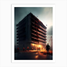 Construction Workers Art Print
