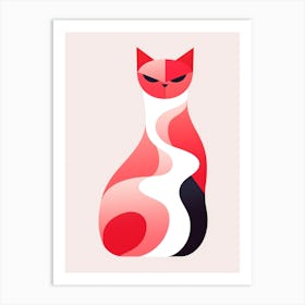 Red Cat 9 Art Print