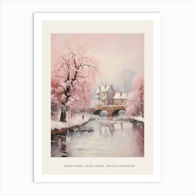 Dreamy Winter Painting Poster Stratford Upon Avon United Kingdom 1 Art Print